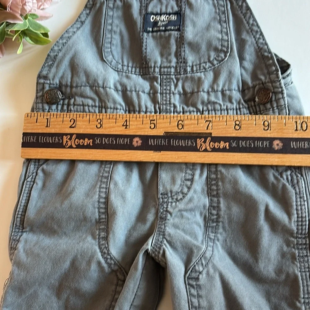 Oshkosh 9M Blue Gray Overall Baby 9M Oshkosh Gray Blue overalls 9 Month